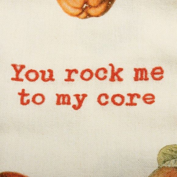You Rock Me To My Core Apple Dish Cloth Towel | Novelty Tea Towel | Embroidered - Picture 4 of 4